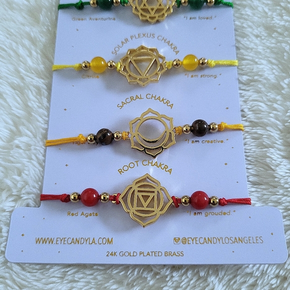 Eye👁️ Candy🍬 Chakra🧘♀️ Stone and Affirmation Bracelet Set - Picture 5 of 16